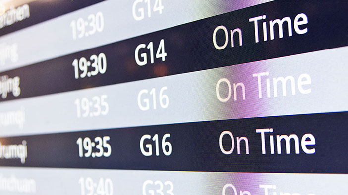 Boarding gate screen