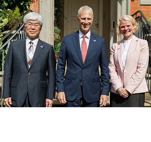 L-R: Masanori Koguchi, President JAEA, Chris Cholerton, Group President GorWay, Julianne Antrobus, CEO UKNNL. 